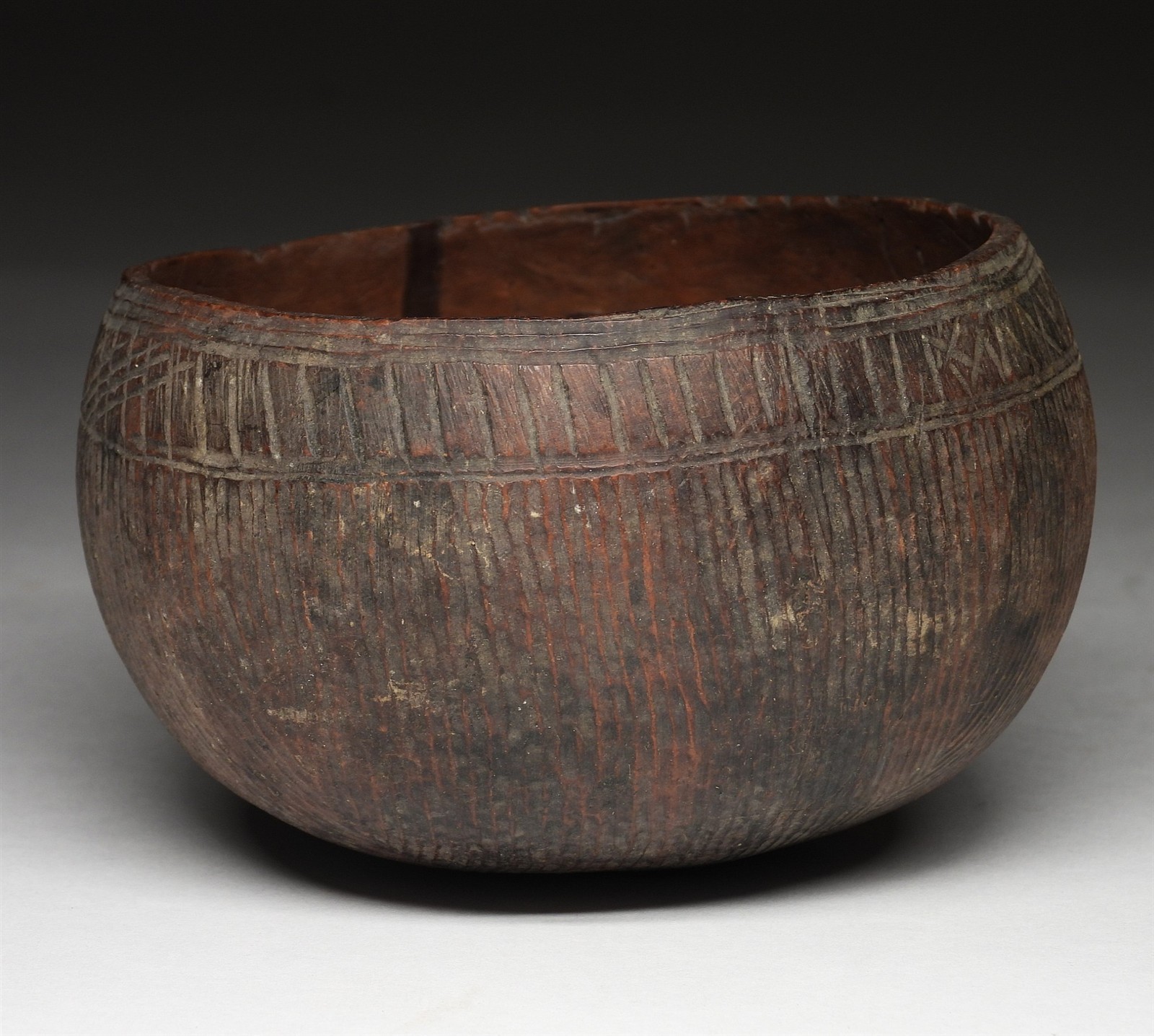 Oceanic Pacific Island Fijian Fiji Carved Coconut Ritual Bowl