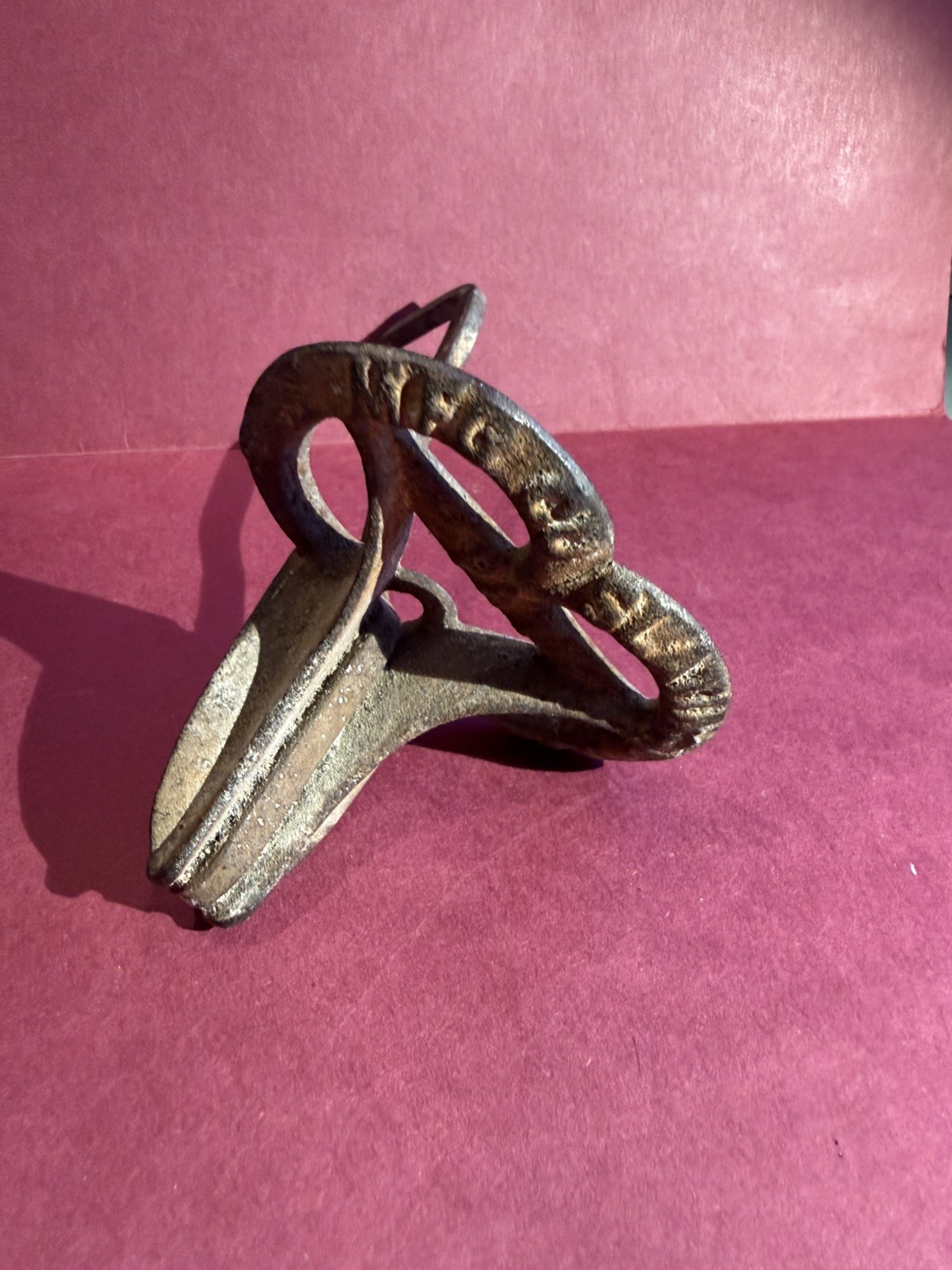 Antique Miner’s Candle Stick Holder cast metal /makers mark