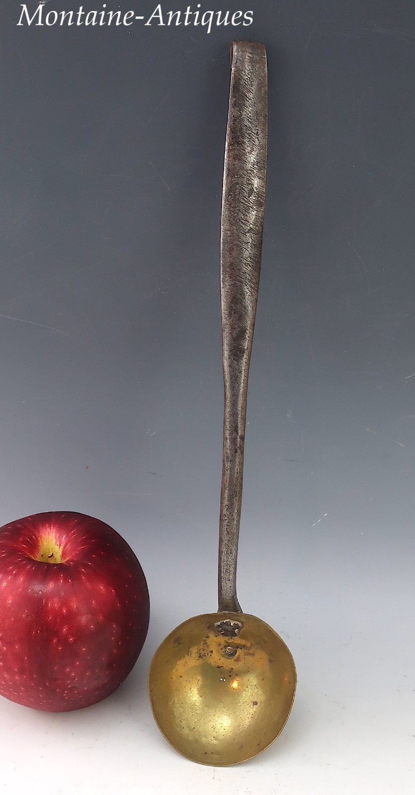 Wrought Iron/brass Spoon ca 19th cent