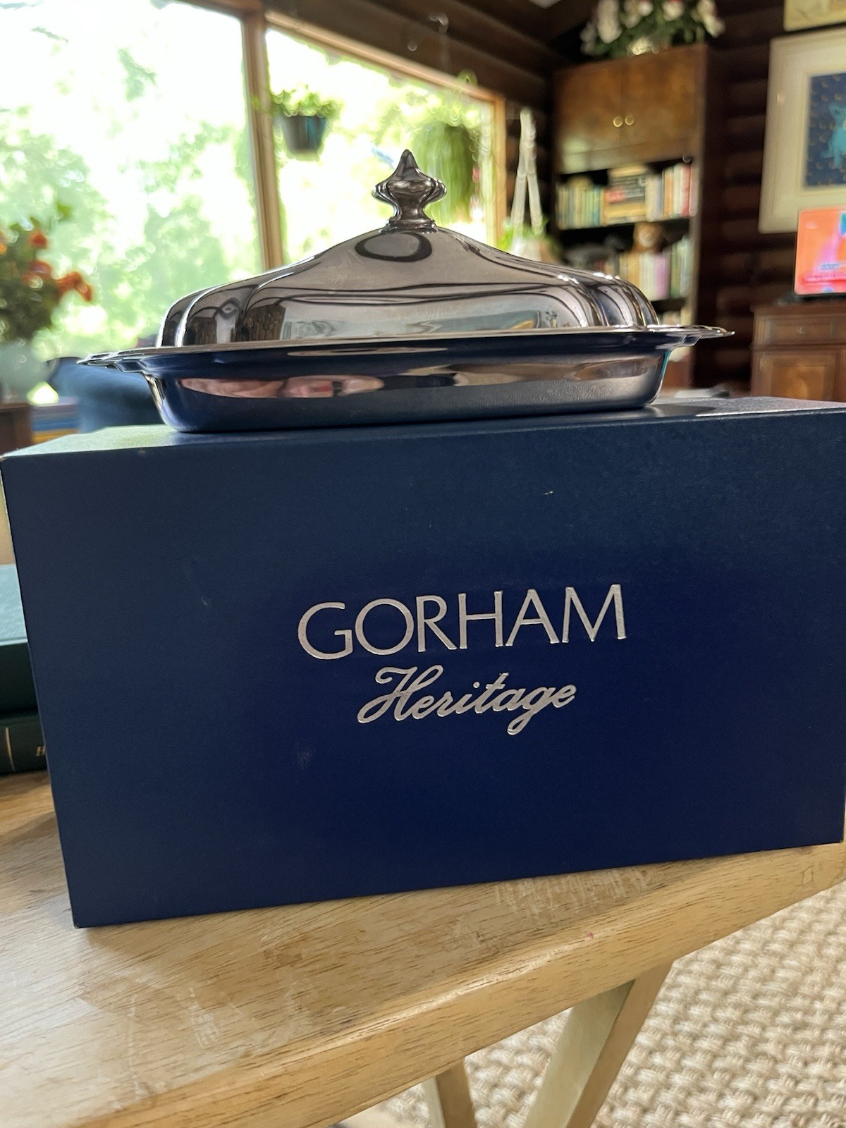 Gotham Heritage Silver plate Butter Dish In Original Box