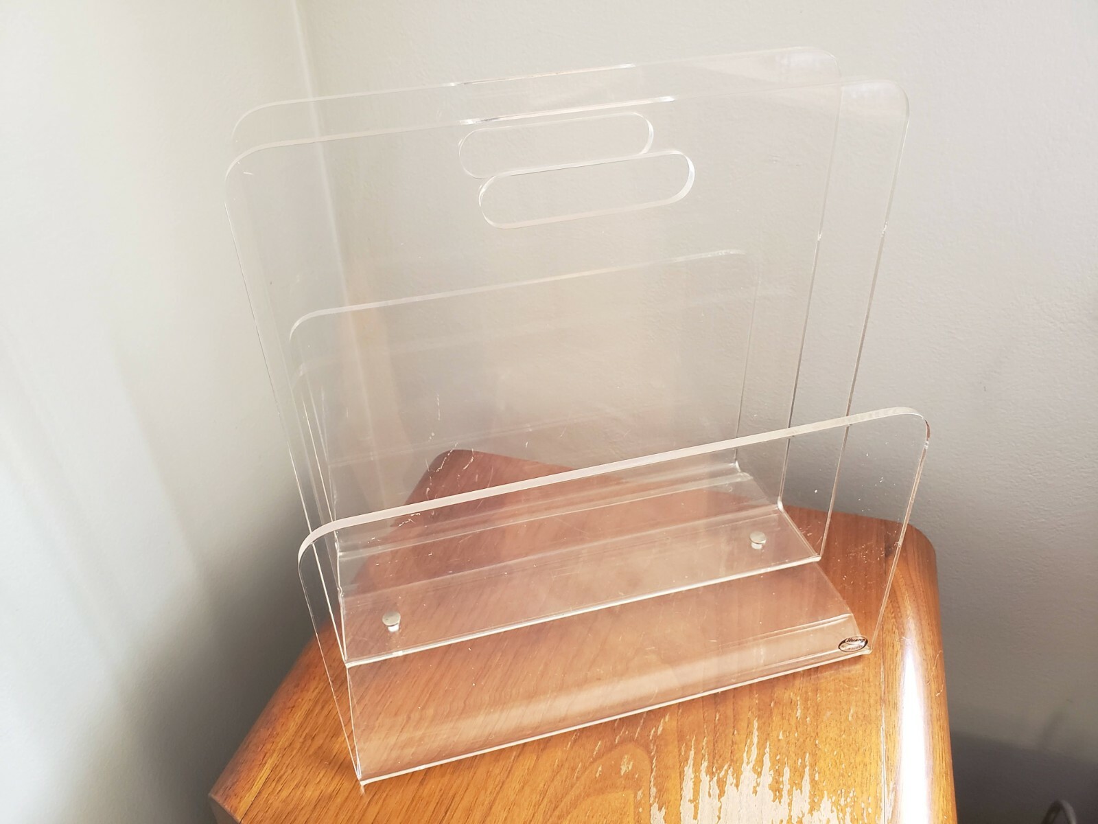Vintage Lucite Magazine Holder