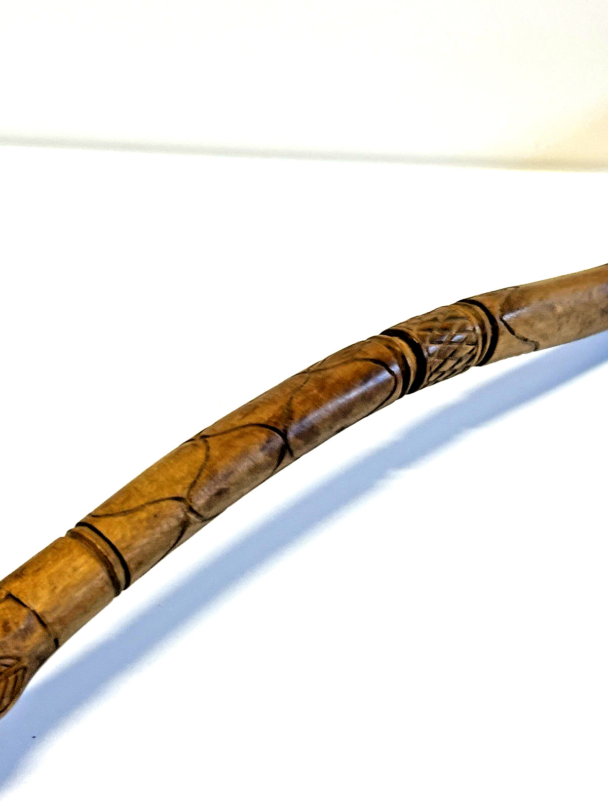 Native American Indian Highly Hand Carved Wooden Ladle; Late 19th Century