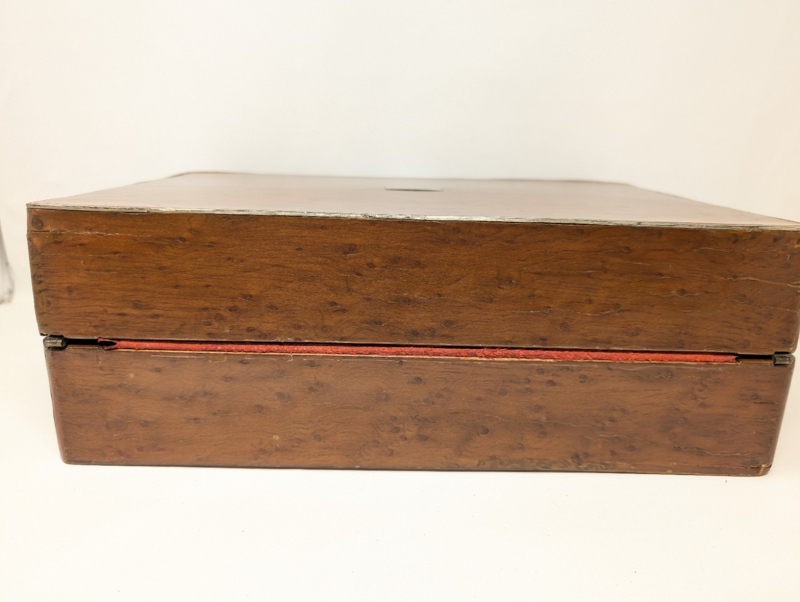 RECENTLY RESTORED! Birdseye Maple & Sterling Silver LAP WRITING DESK Victorian