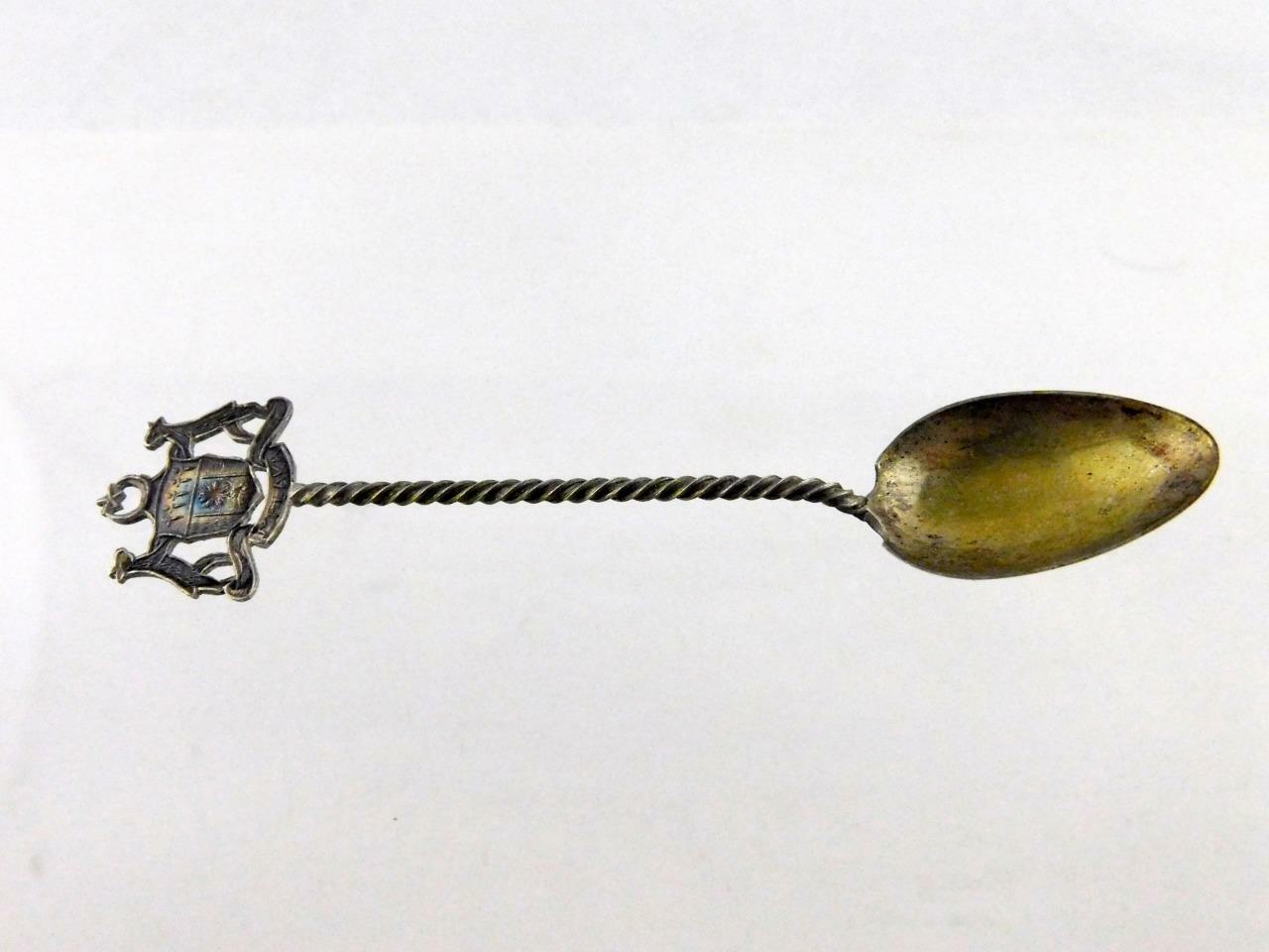 Vintage Melaka Silver Alloy Souvenir Spoon Malakka Crest Handle GREAT VALUE