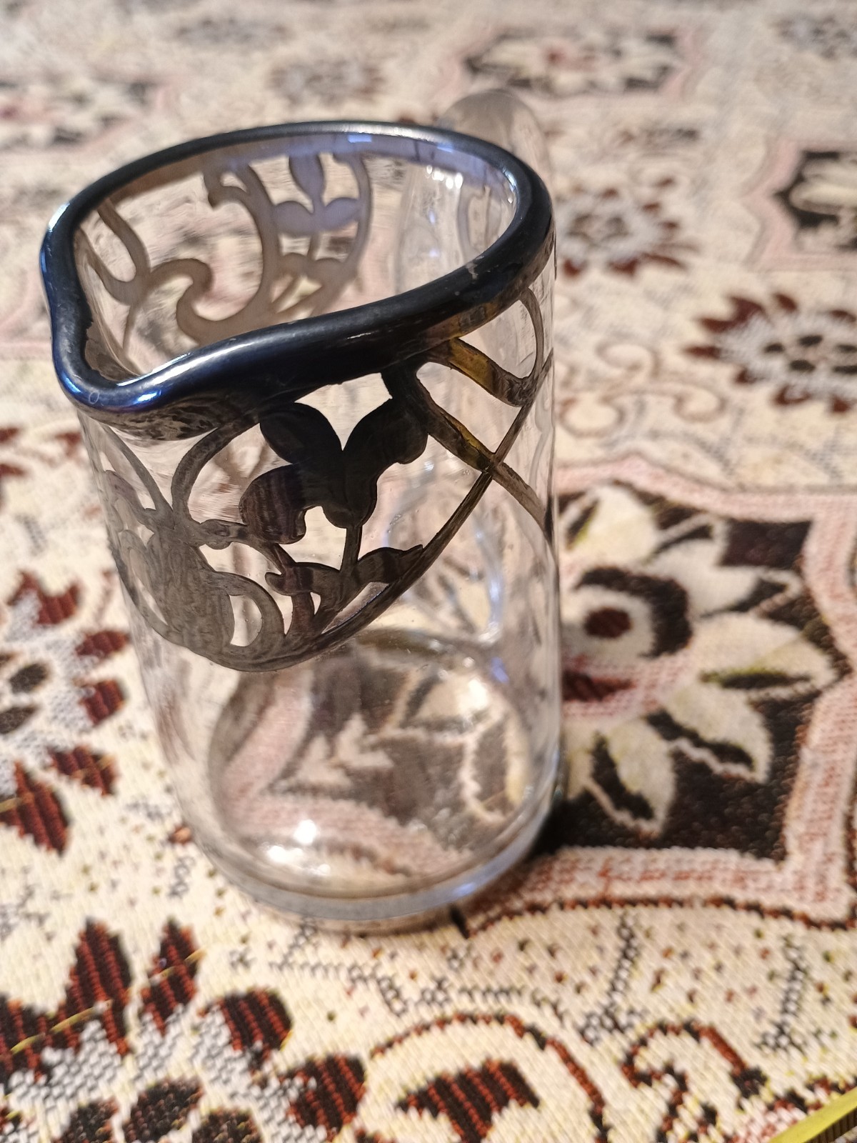 Silver Overlay Glass