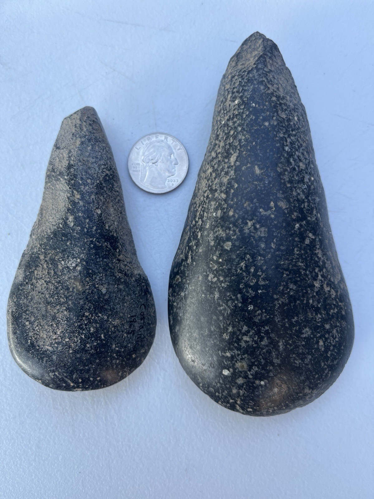 2 Nicoya Stone Axes PreColumbian Ancient Artifacts Guanacaste Costa Rica Mayan