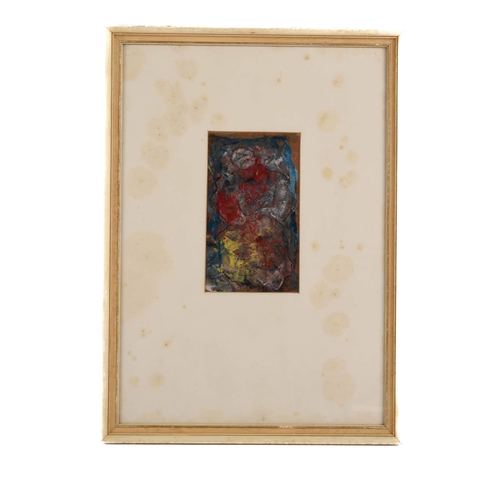 Framed Signed J. Akston “The Mandarian, 1963” Mixed Media on Paper