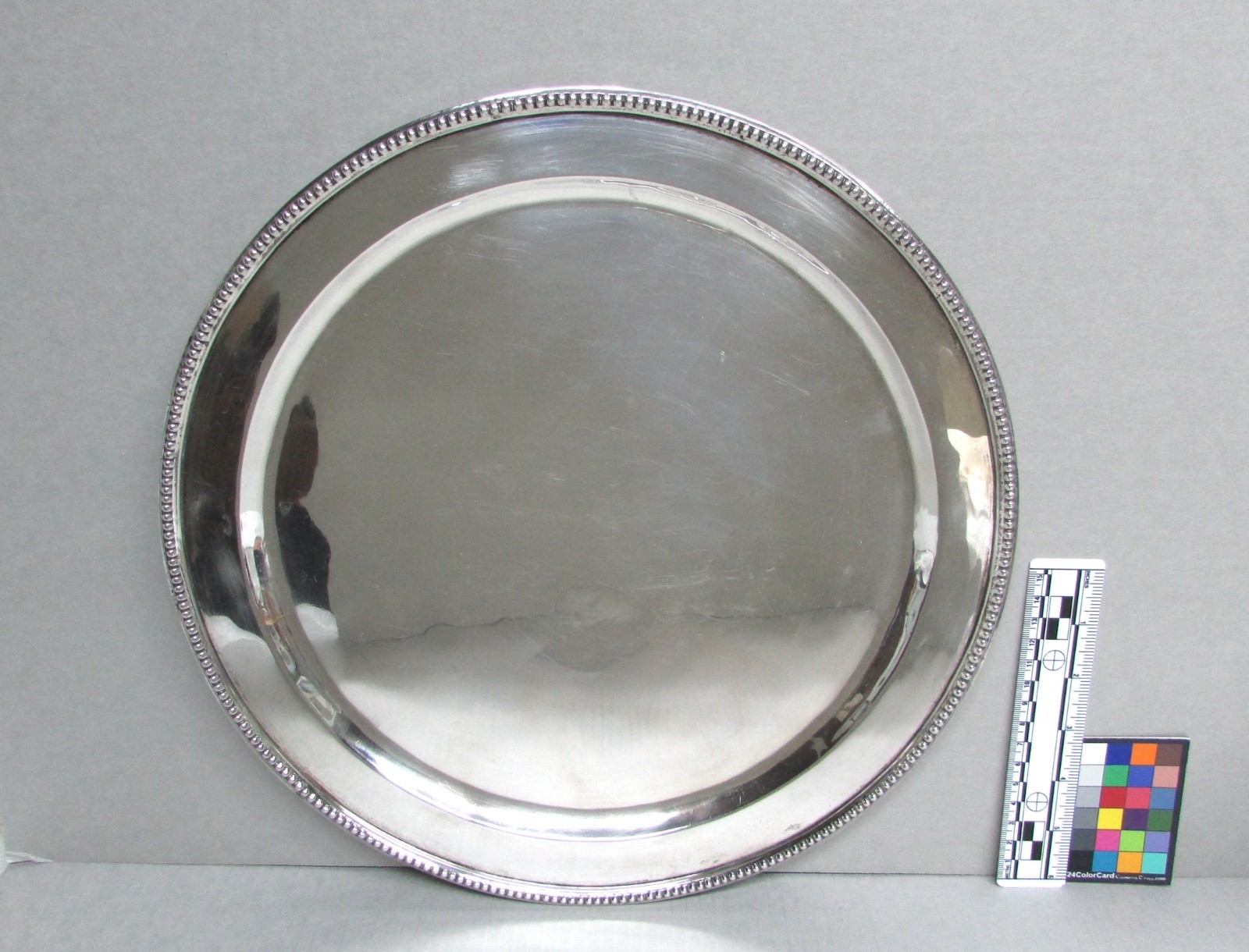 Tray, Round, Sterling Silver, Sanborns, Mexico, “4068” 14” diameter 31 oz.