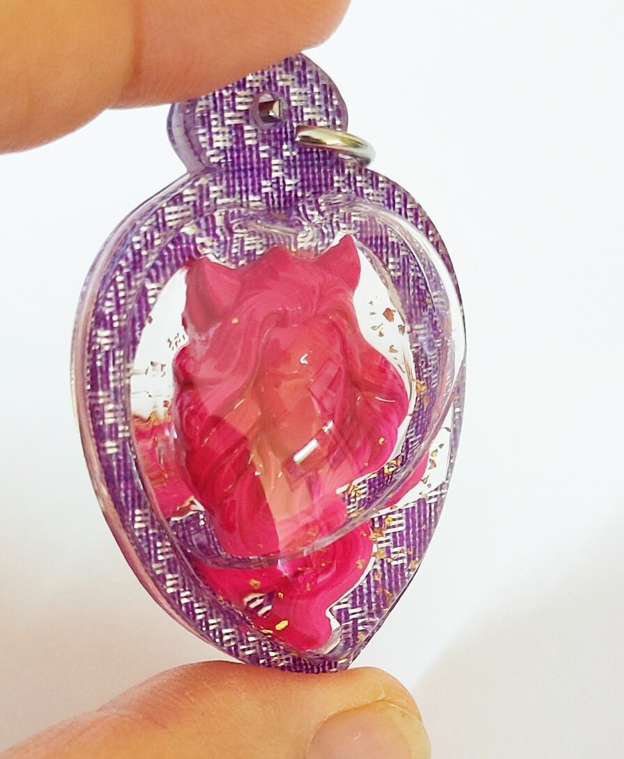 Amulet Pendant Power Fox Lady 9 Tails Oil Thai Charm Ajarn KraiDej Love Wealth