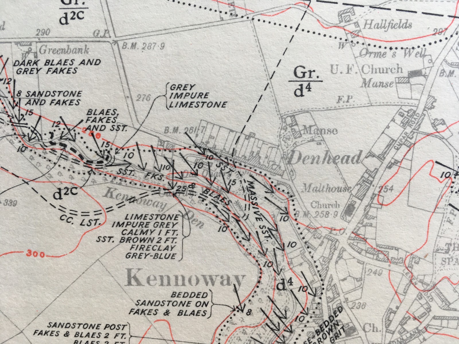 Geological Map of the Kennoway, Fife. Edition of 1920. Fifeshire XX. SE.