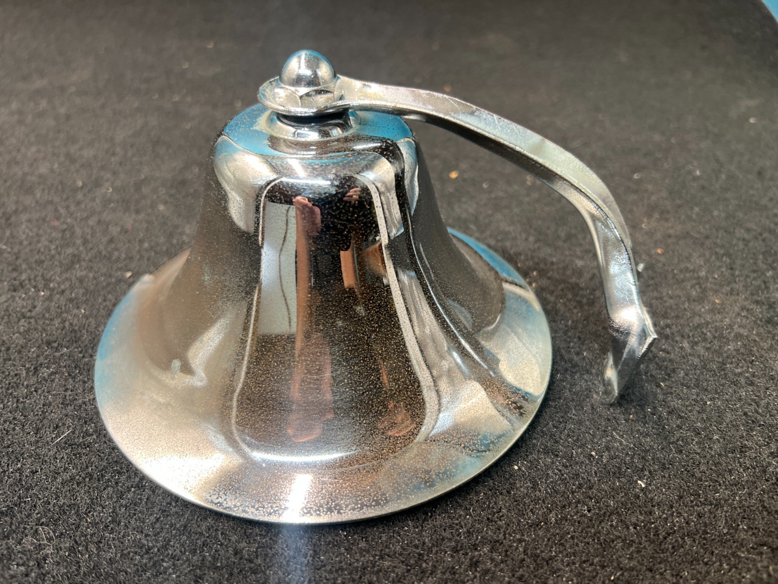 Vintage Perko Chrome on Brass Ship’s Bell 6” Maritime Fog/Warning Bell