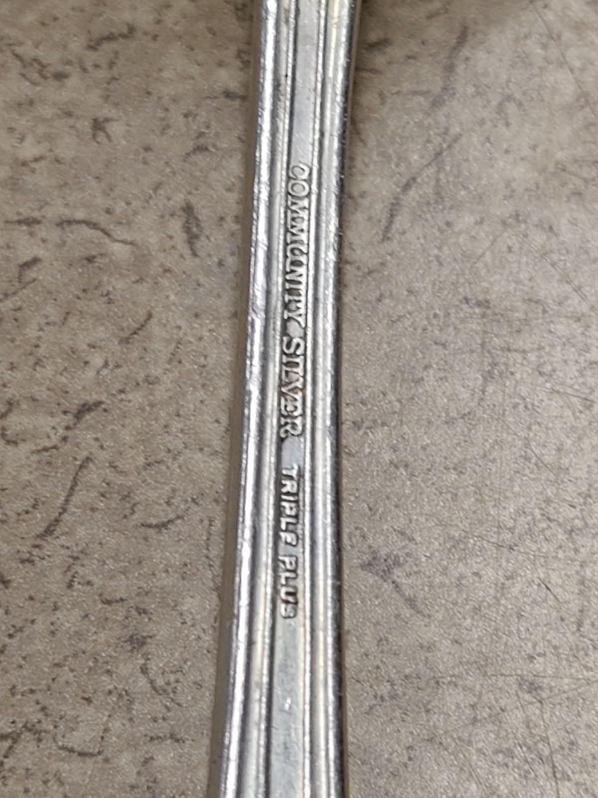 Antique Community Silver Triple Plus “Avalon” Serving Spoon ~1904