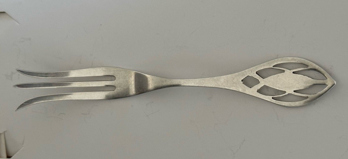 Antique Manchester Silver Co Sterling 925 Pierced Handle Lemon Fork 5” 12g