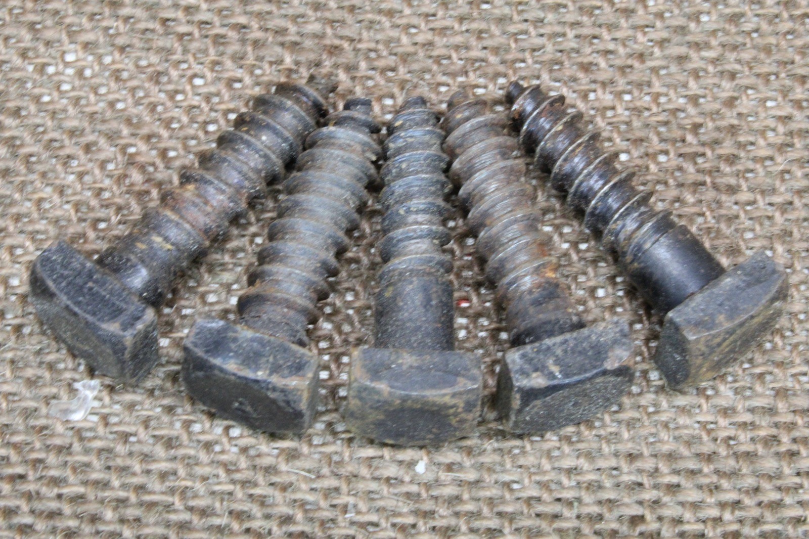 1/2” Old Square Head 5 Lag Bolts 1/2 X 1 1/4” Steel Screw Blacksmith rustic