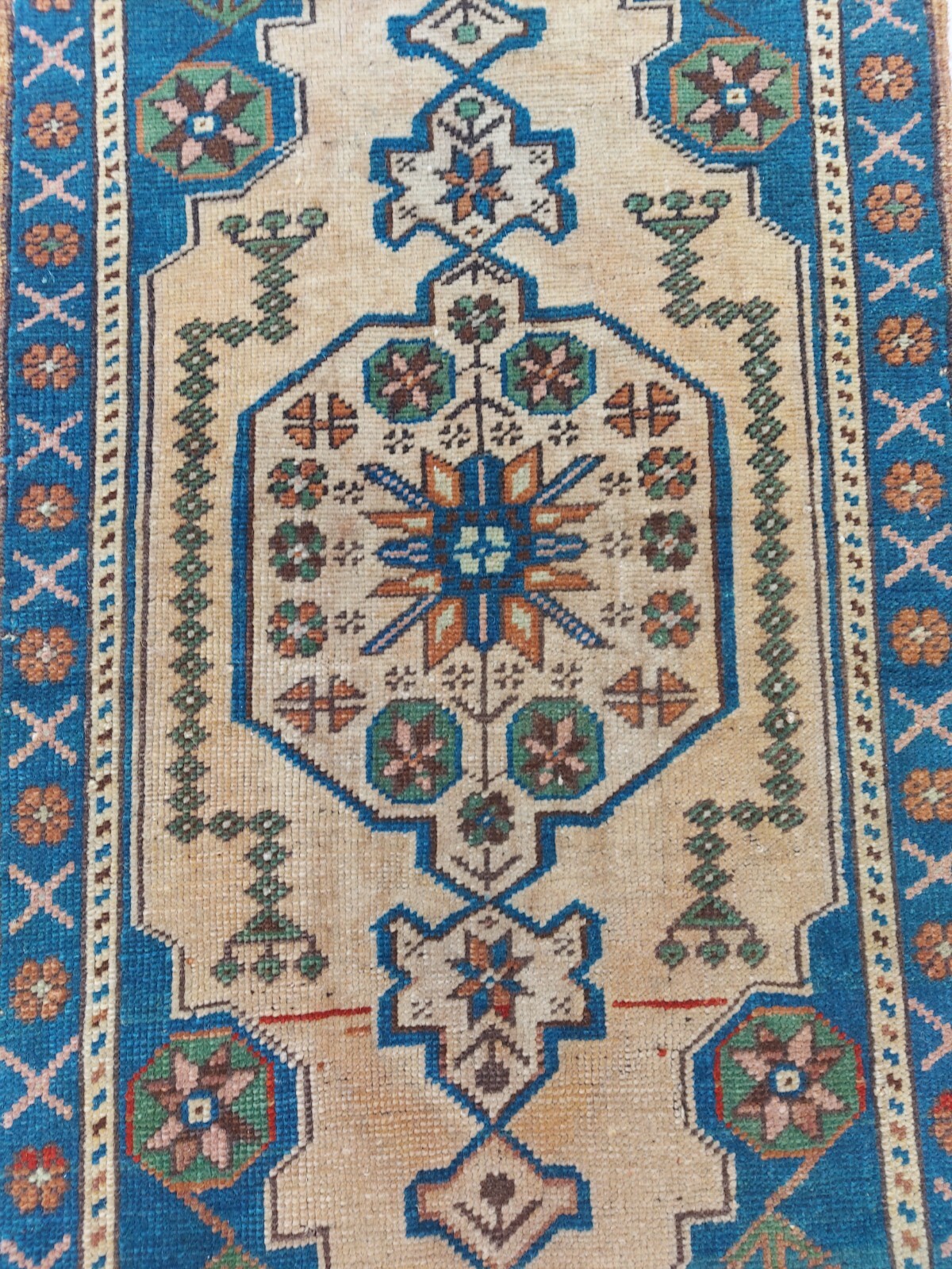 Medium Long Antique Prayer Rug, Handmade 100 Years Old Rug Luxury Decor Rug h