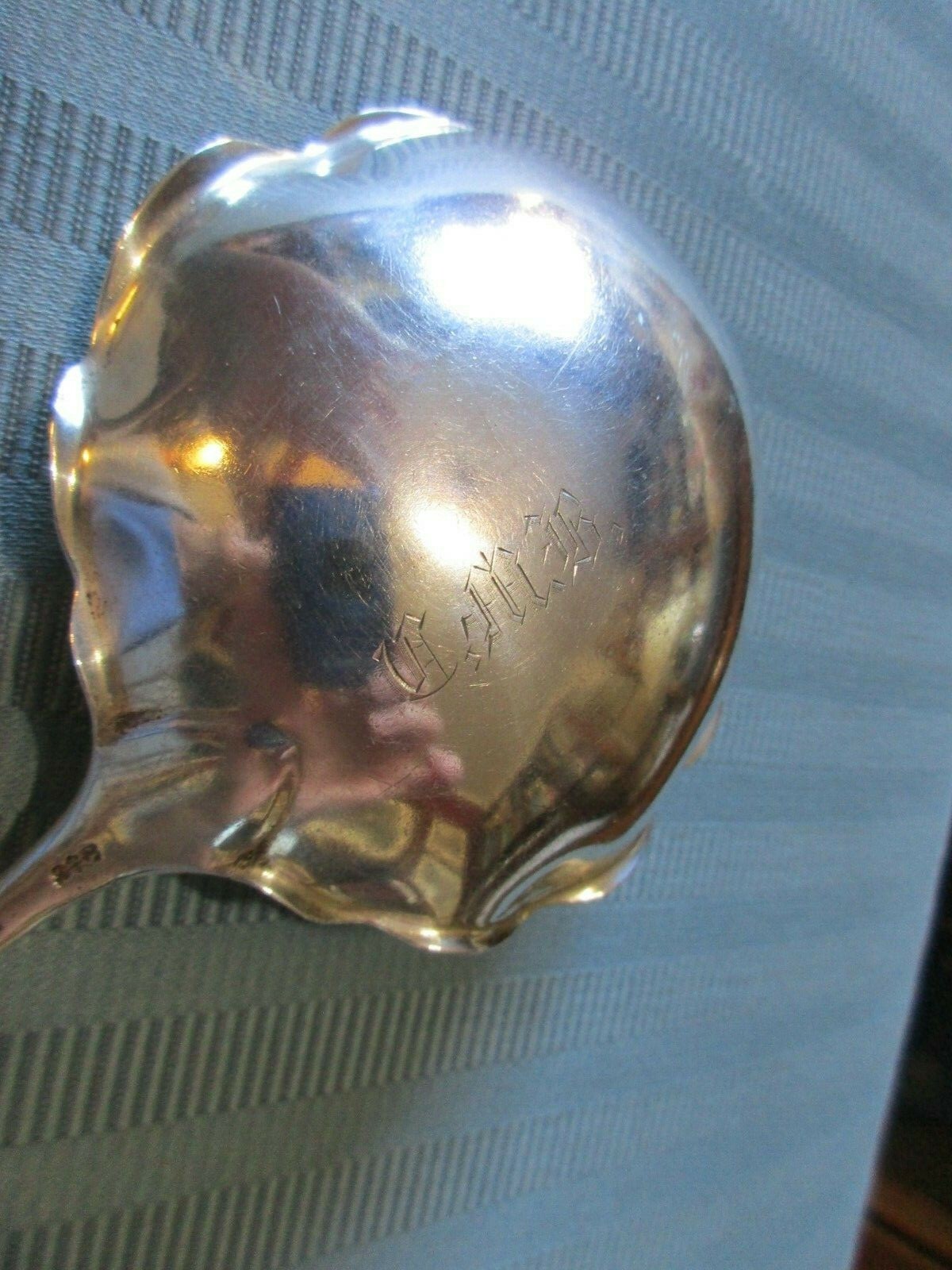 GORHAM NUREMBERG Serving SPOON Hunter STAG Bird STERLING SILVER .925 Hunting MAN