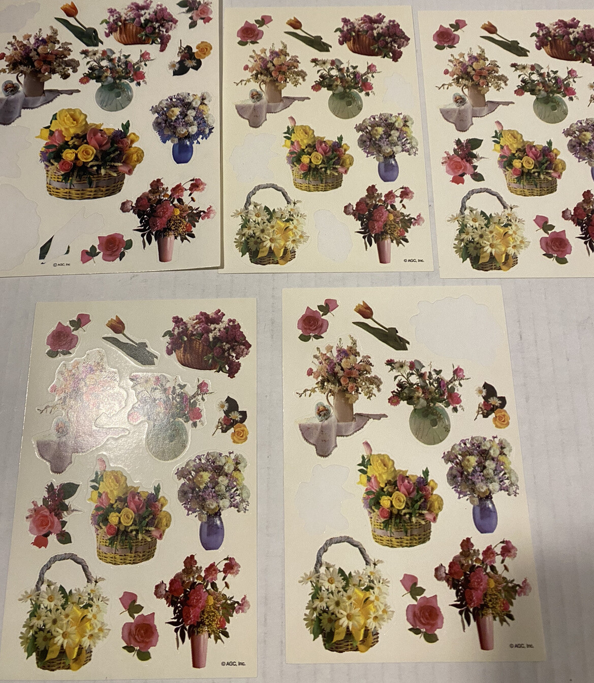 Rare American Greeting Co. Vintage Florals in Vases Stickers