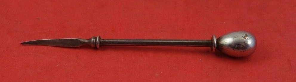 Ball End by Various Makers Sterling Silver Nut Pick 4 1/4″ Victorian Art Silver