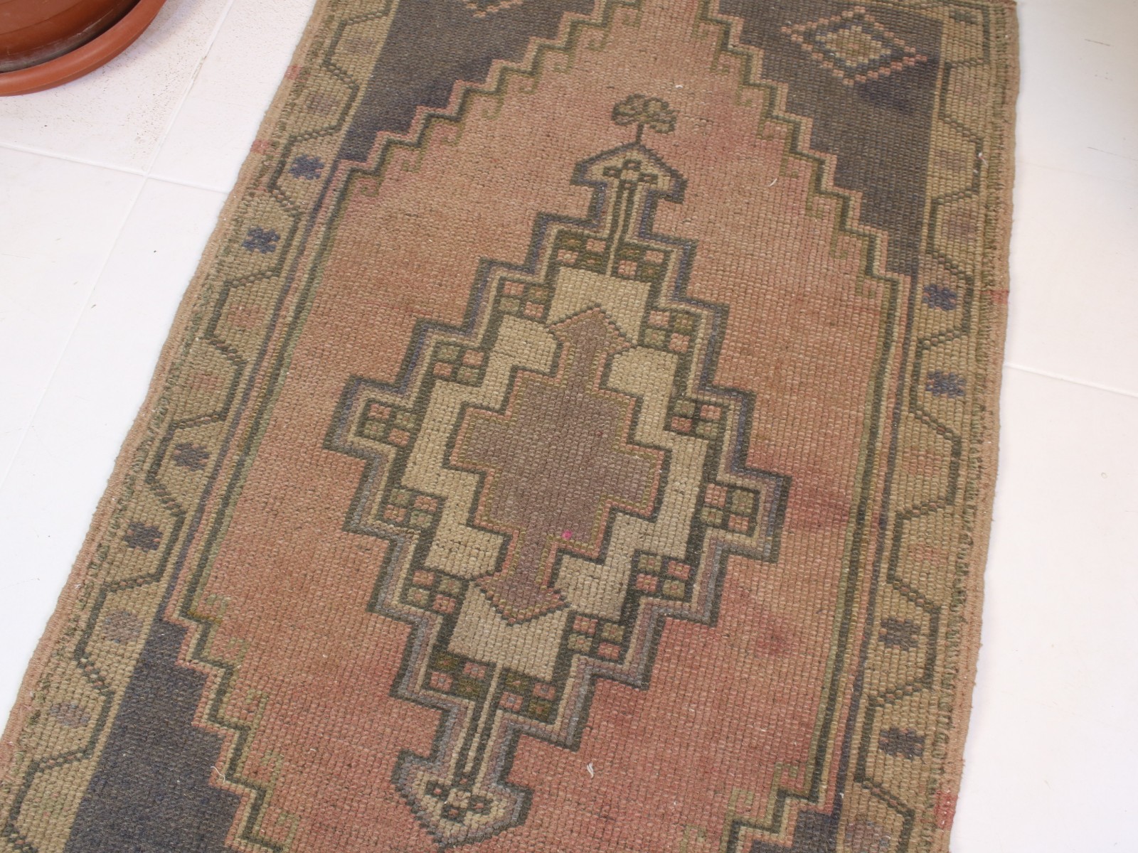 2×3 Red Door Mat, Handmade Turkish Rug, Vintage Small Entryway Rug, 2.0×3.2 Ft
