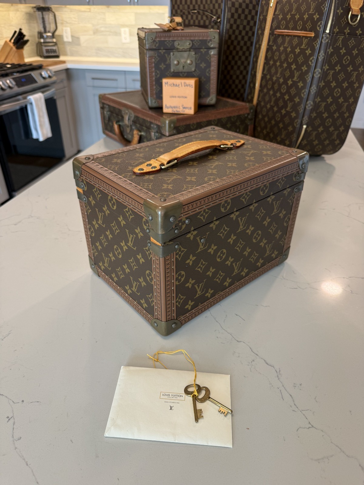 Louis Vuitton Boite a Falcons Vanity Trunk in Monogram Canvas with Insert & Key