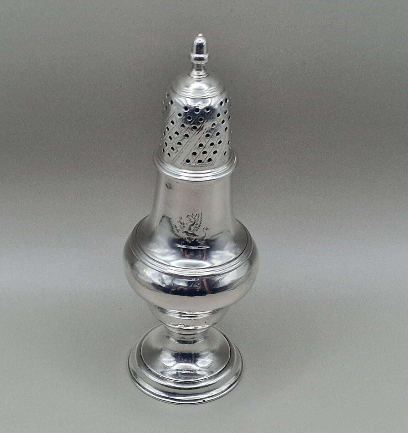 Georgian Solid Silver Muffineer Sugar Caster by Thomas Daniell London 1780