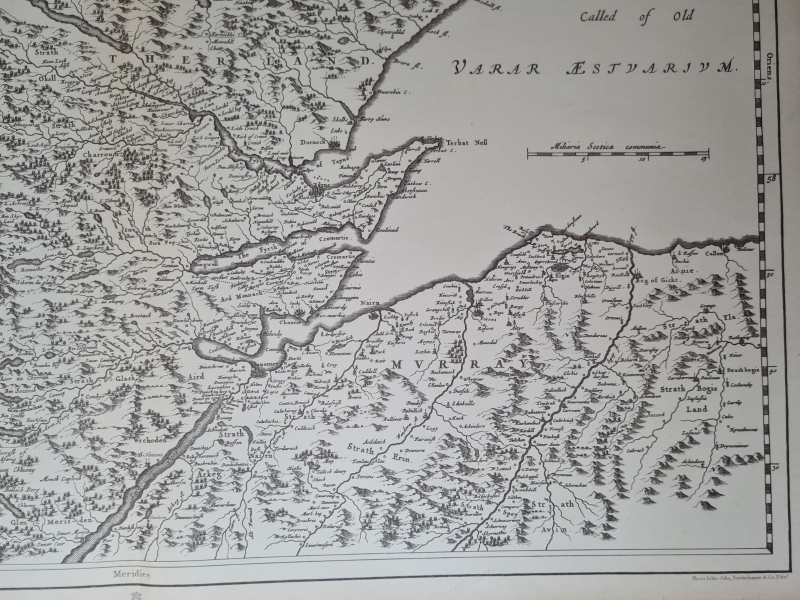 Antique (1912) map – Extima Scotiae – Scotland – 1912 copy from Blaeu’s 1654 map