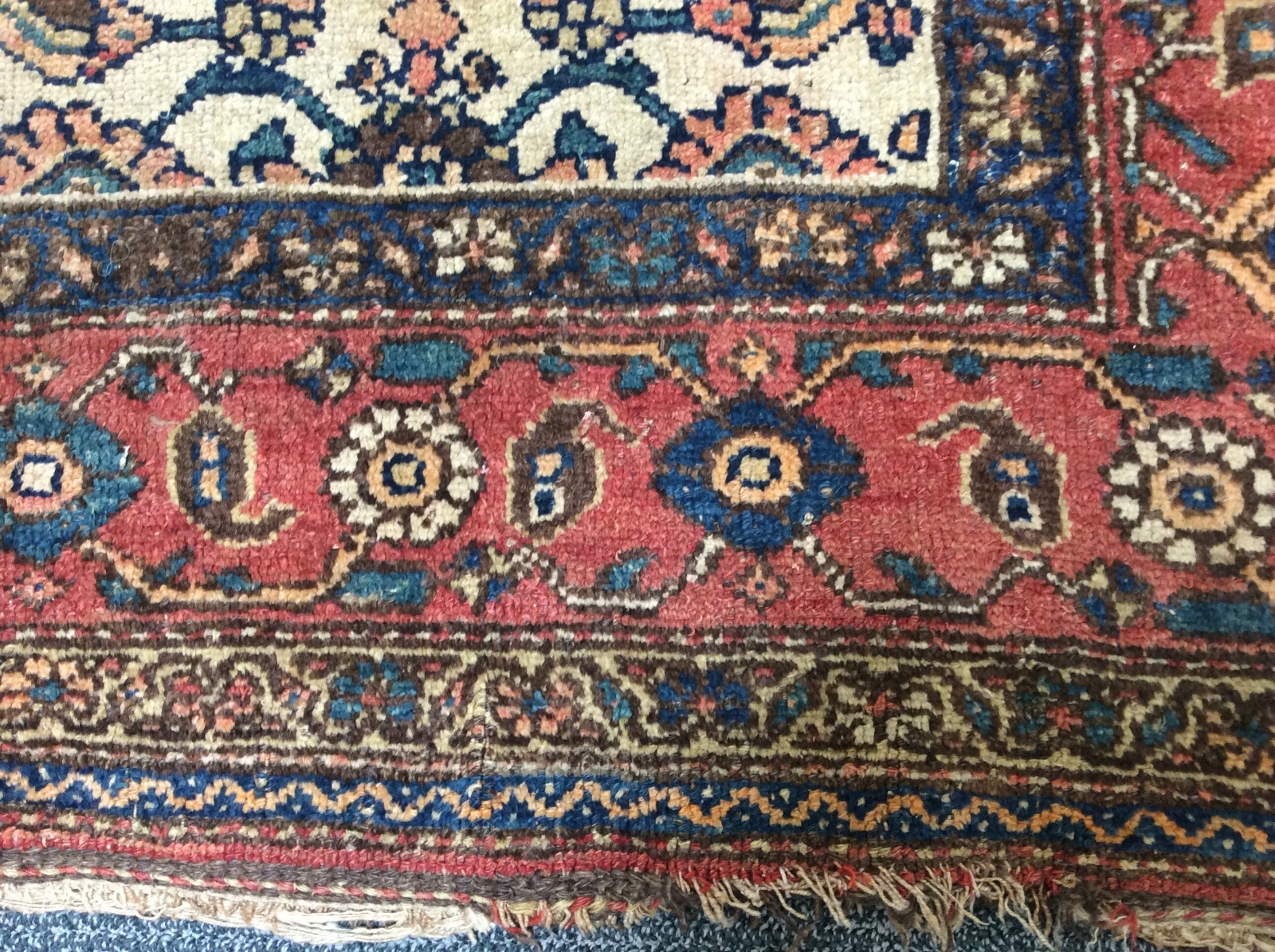 ANTIQUE KURDISH TRIBAL PERSIAN RUG WOOL /WOOL VEGETABLE DYE COLLECTOR’S PIECE NR