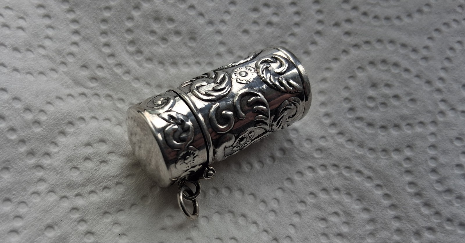 Solid Silver Chatelaine Pincushion Hallmarked.