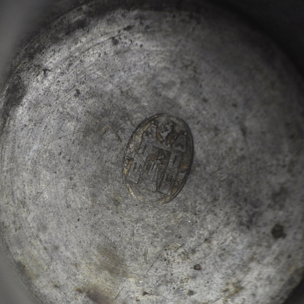 Pewter Cup – Old Cup – Engraving 1921 – Monogram A.R. – Vintage Pewter