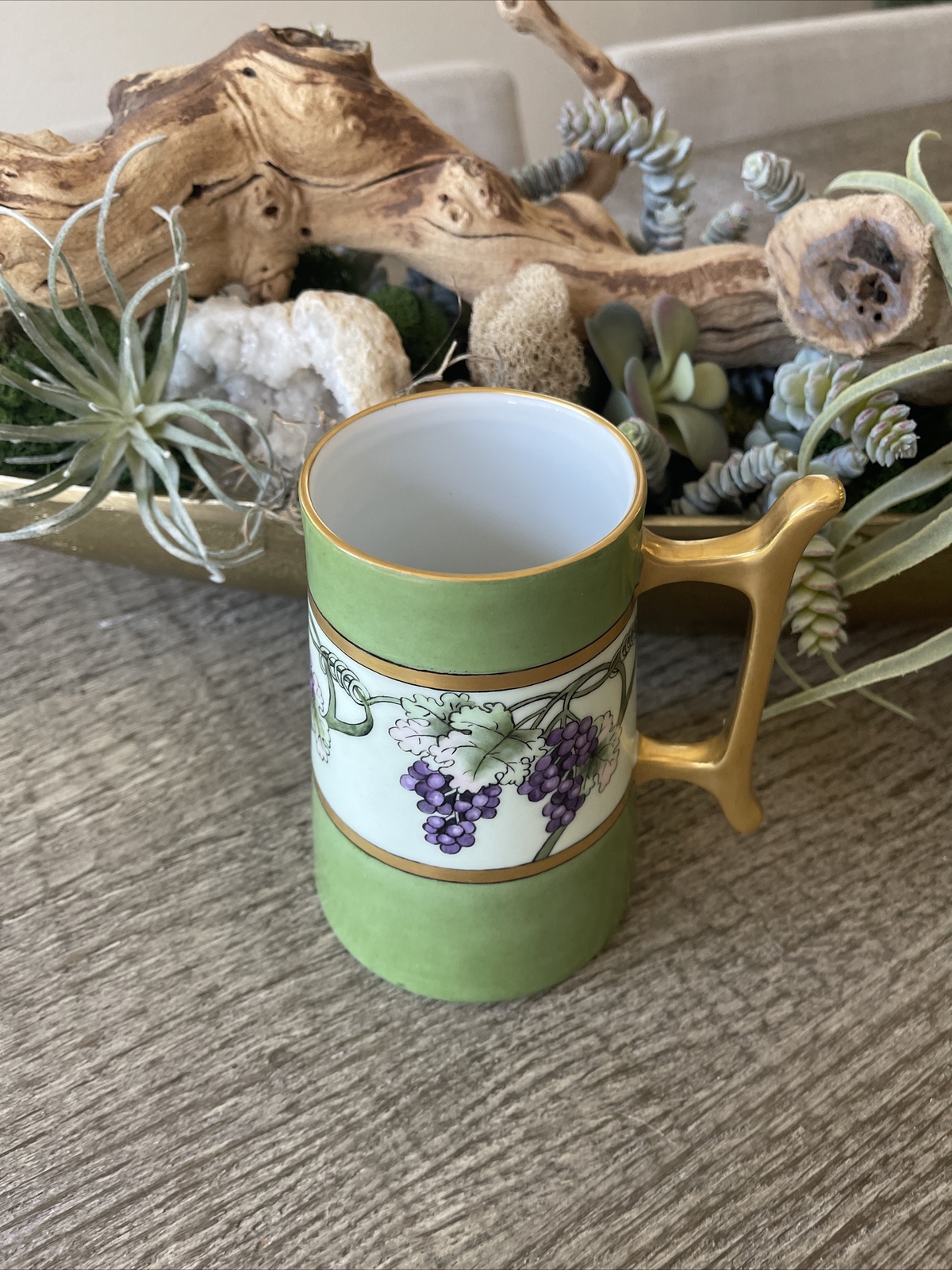 Antique 1904 Favorite Bavaria Signed By Artist Porcelain Tankard Mug Pitcher