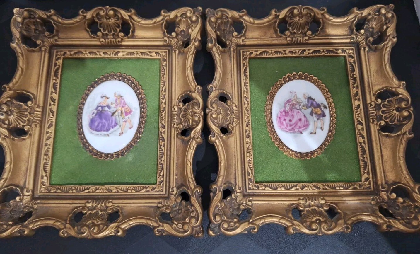 VTG ESTATE TURNER WALL ACCESSORY PICTURES INNOCENCE GOLD GILT Home Decor
