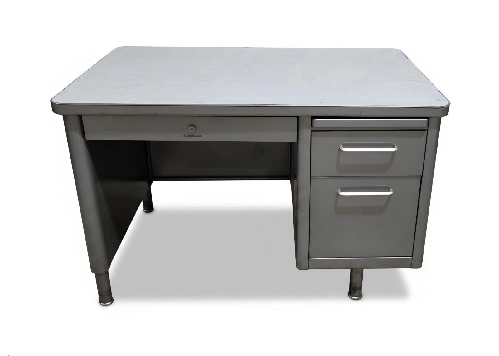 Vintage Steel Case Metal TANKER Desk Mid Century Modern