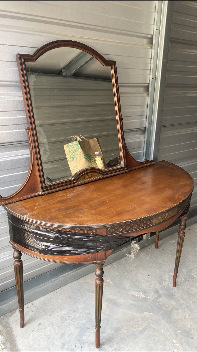 Antique 1890s W. B. Moses & Sons Beautiful Vanity w Mirror Console Entry Table