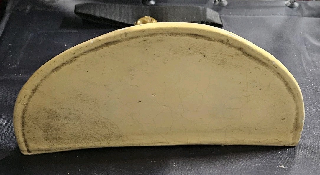 Vintage Plaster Chalkware Gilded Putti Wall Bracket Shelf Sconce