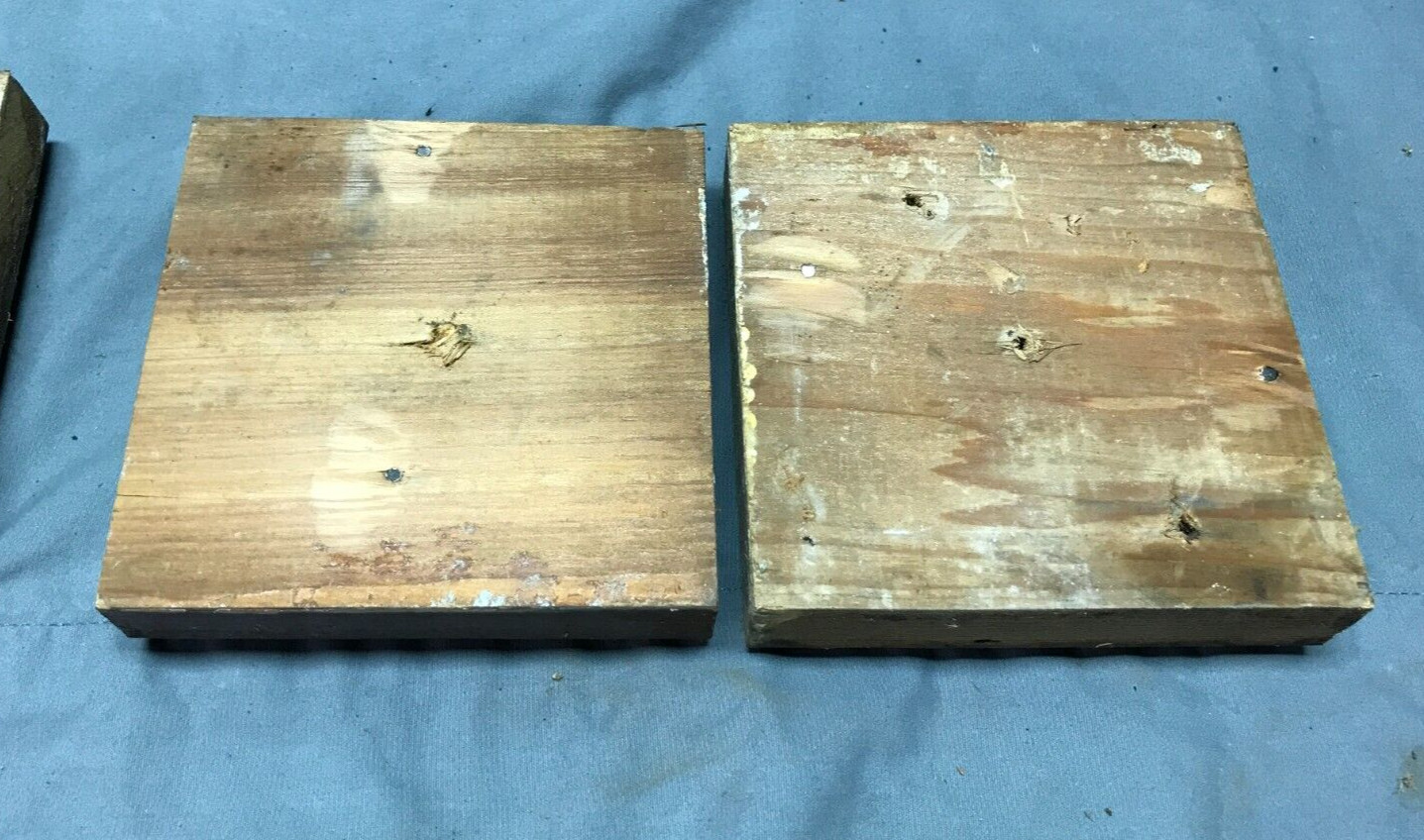 Pair 5″ Stained Bullseye Rosette Corner Blocks More Available Old VTG 73-24B