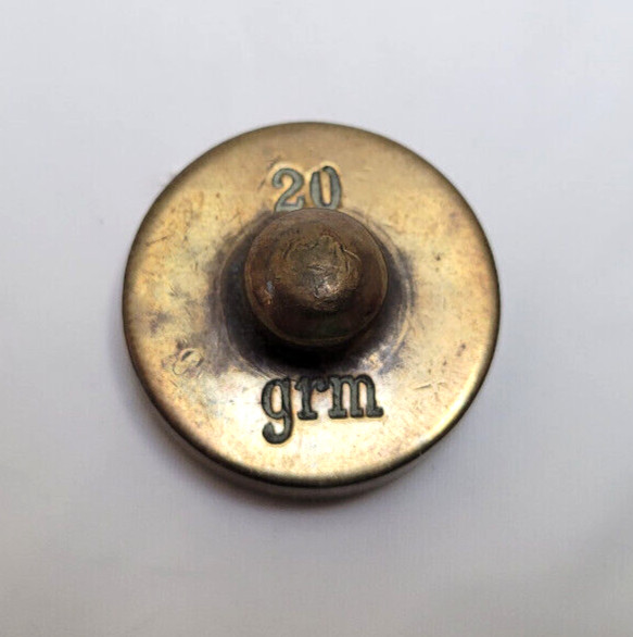 Vintage Lot of 8 Solid Brass Scale Weights 5g 10g 20g 50g 100g 200g 500g