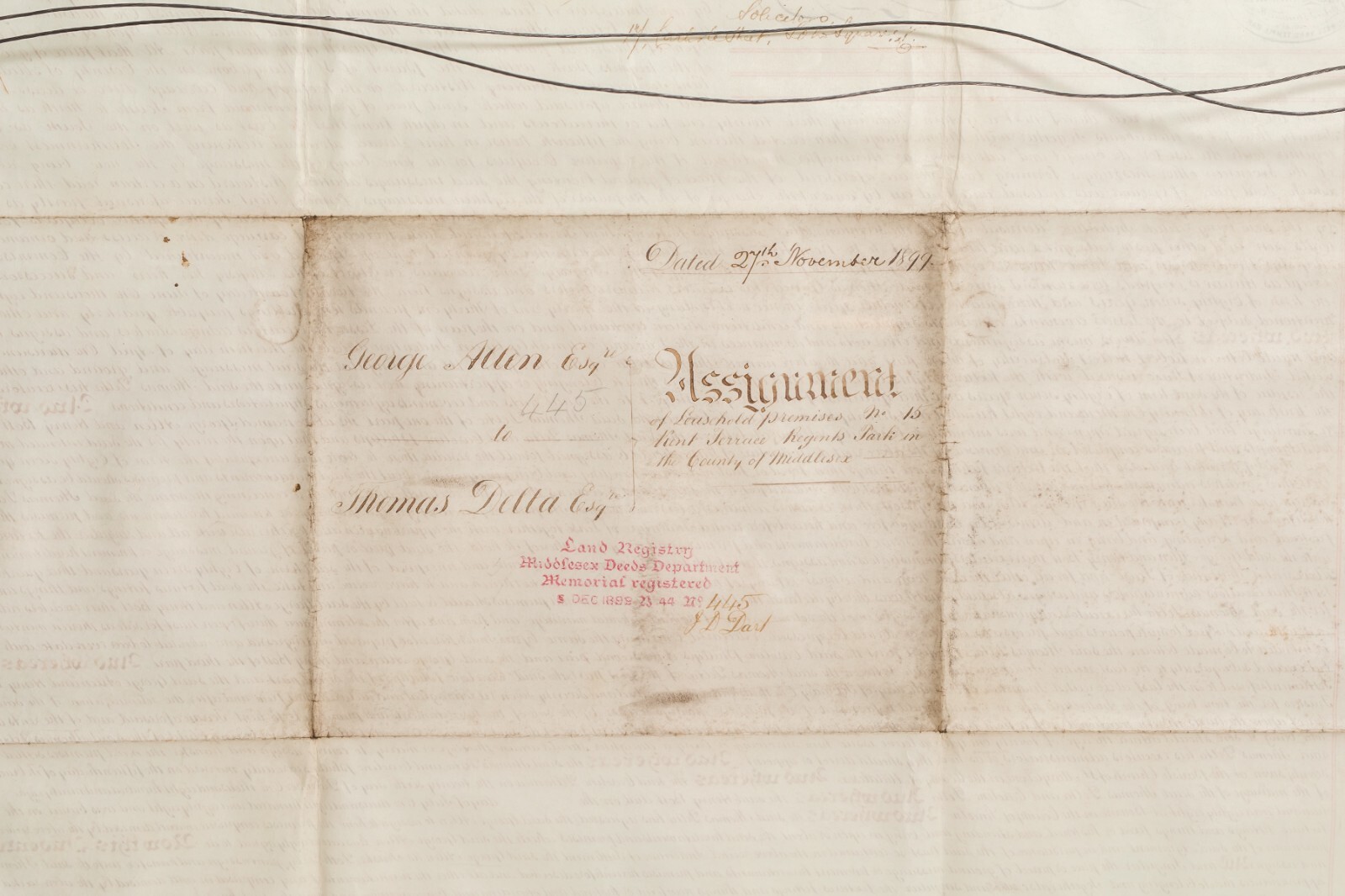 A Historical English Document “This Indenture” Framed