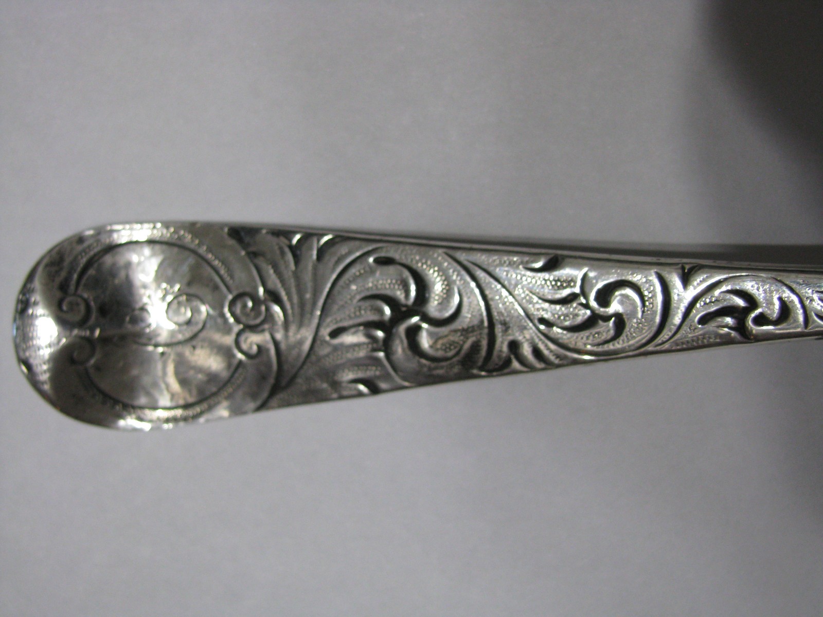 Antique British Sterling Silver Berry Spoon-Circa 1756-1770-Repousse – Mono