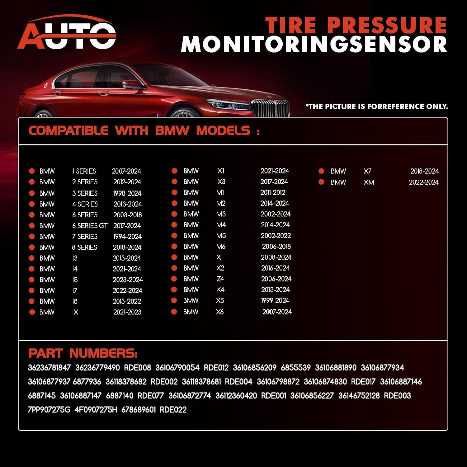 4Pack 315/433MHZ Universal Pre-Programmed TPMS Sensor Tire Pressure Monitoring S