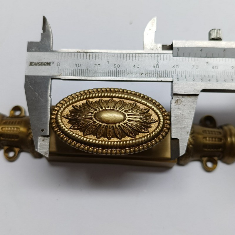Complete Solid Brass Regency Cremone Espagnolette Set — 110″ (2.8 m) Oval Body