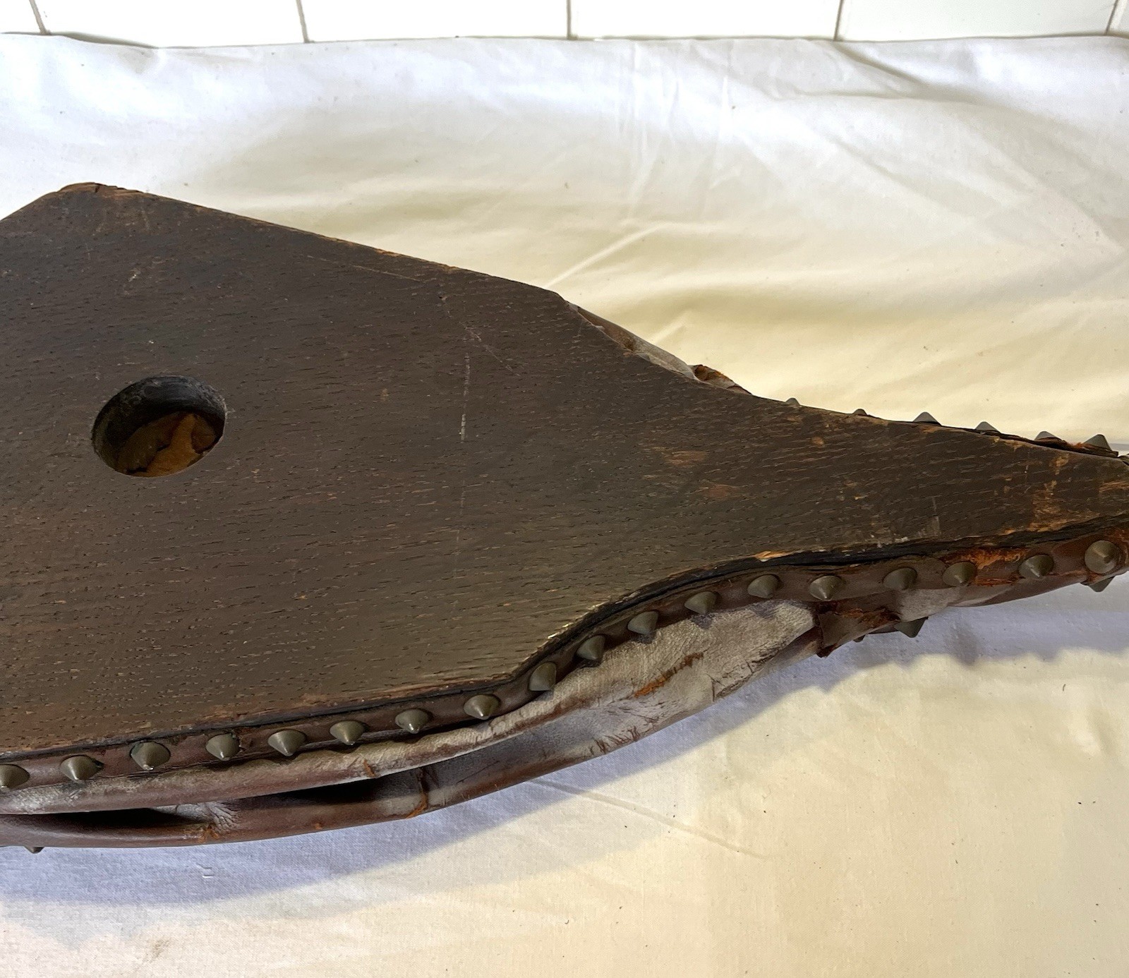 Antique Victorian Fireplace Bellows – Warwick Castle Motif, Circa 1800’s