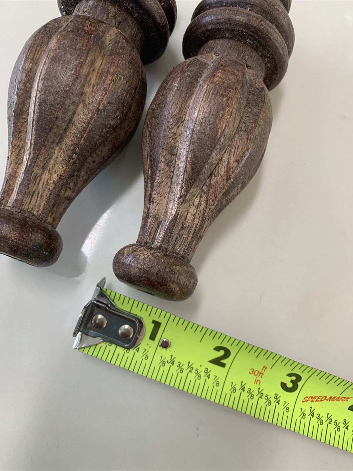 2 – Wood Finials Post cap Bed Furniture Stair Decor FREE SHIP