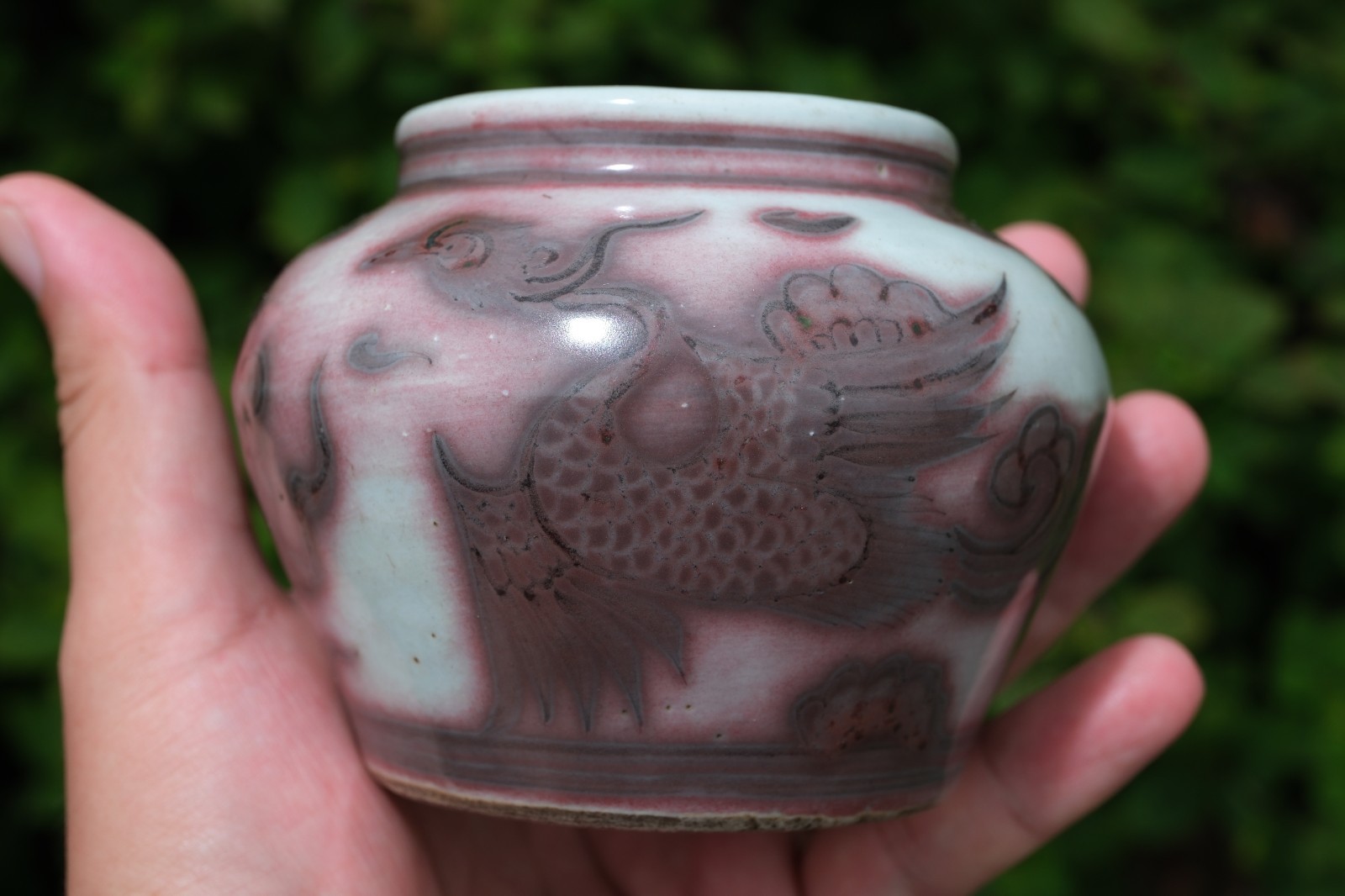 0262 Copper-Red Glazed Jar with Cloud and Phoenix Type A