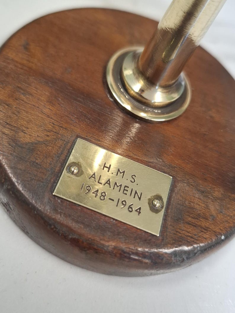 Vintage Brass Engine Order Telegraph HMS Alamein 1948-1964