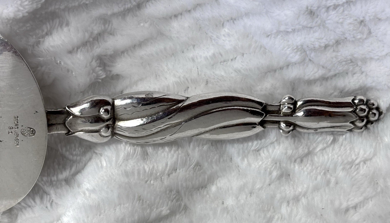 Old Georg Jensen Ornamental Pattern No 91 Pie Server .830 Silver 1915-1930 Mark