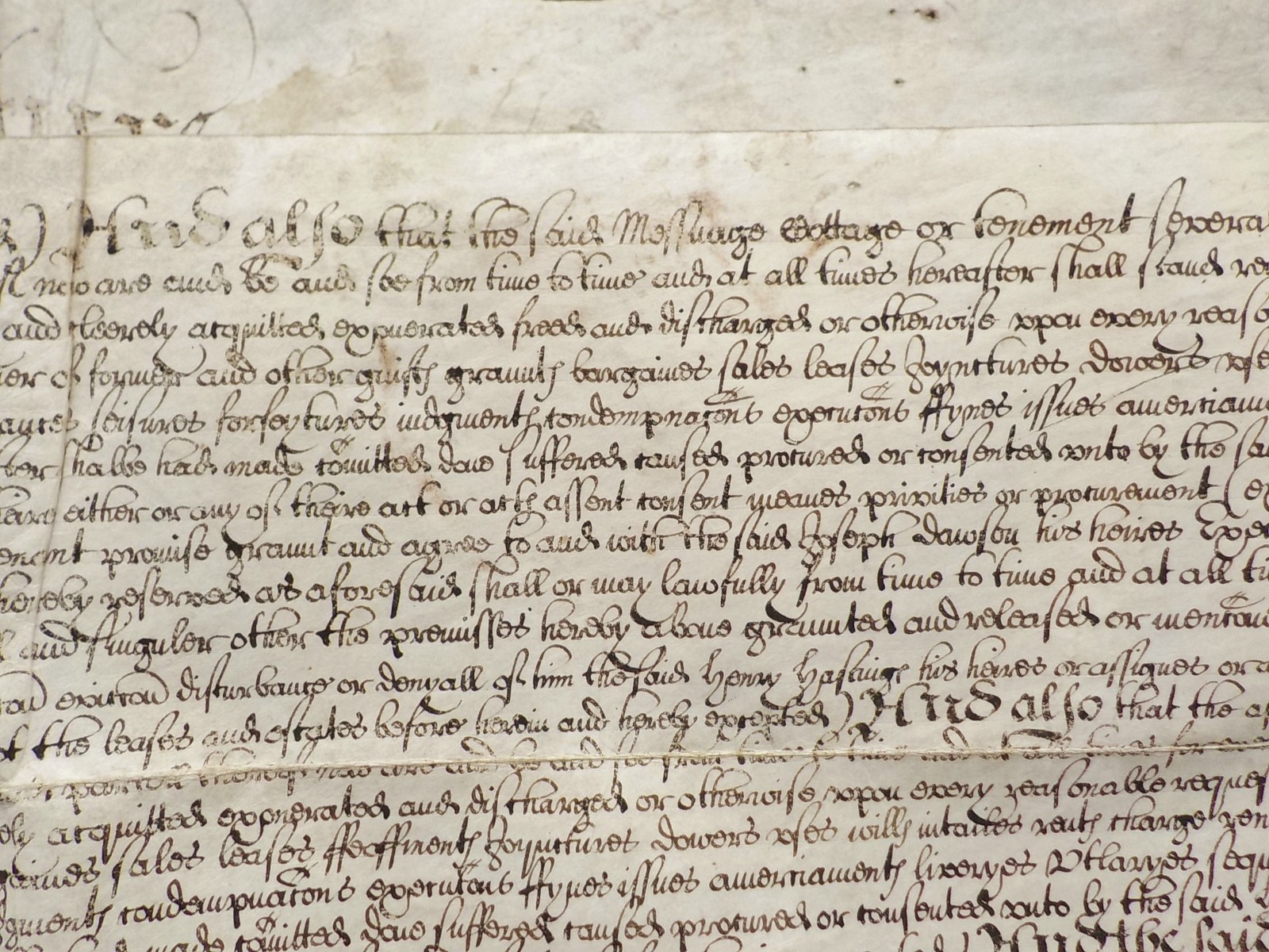 1654 Loughborough Vellum Indenture signed Earl Countess + Lord nice Calligraphy