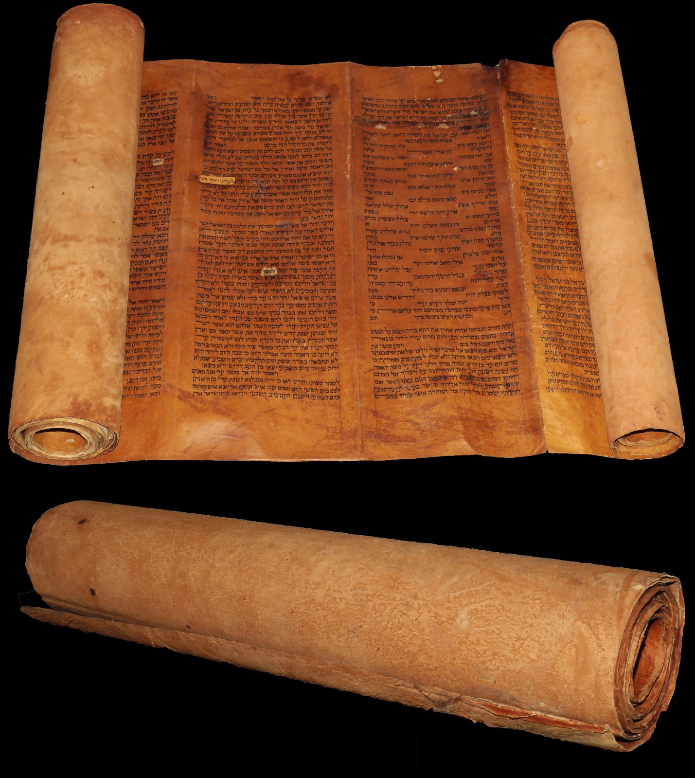 Antique 300Yr Torah Scroll Complete Book of Exodus Hebrew Manuscript from Turkey