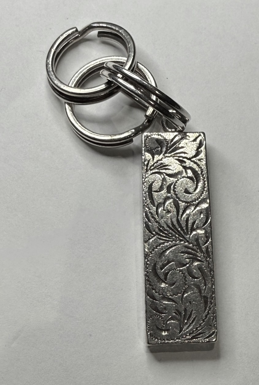 United Kingdom – Solid Sterling Silver Key holder with Pendant /Bar