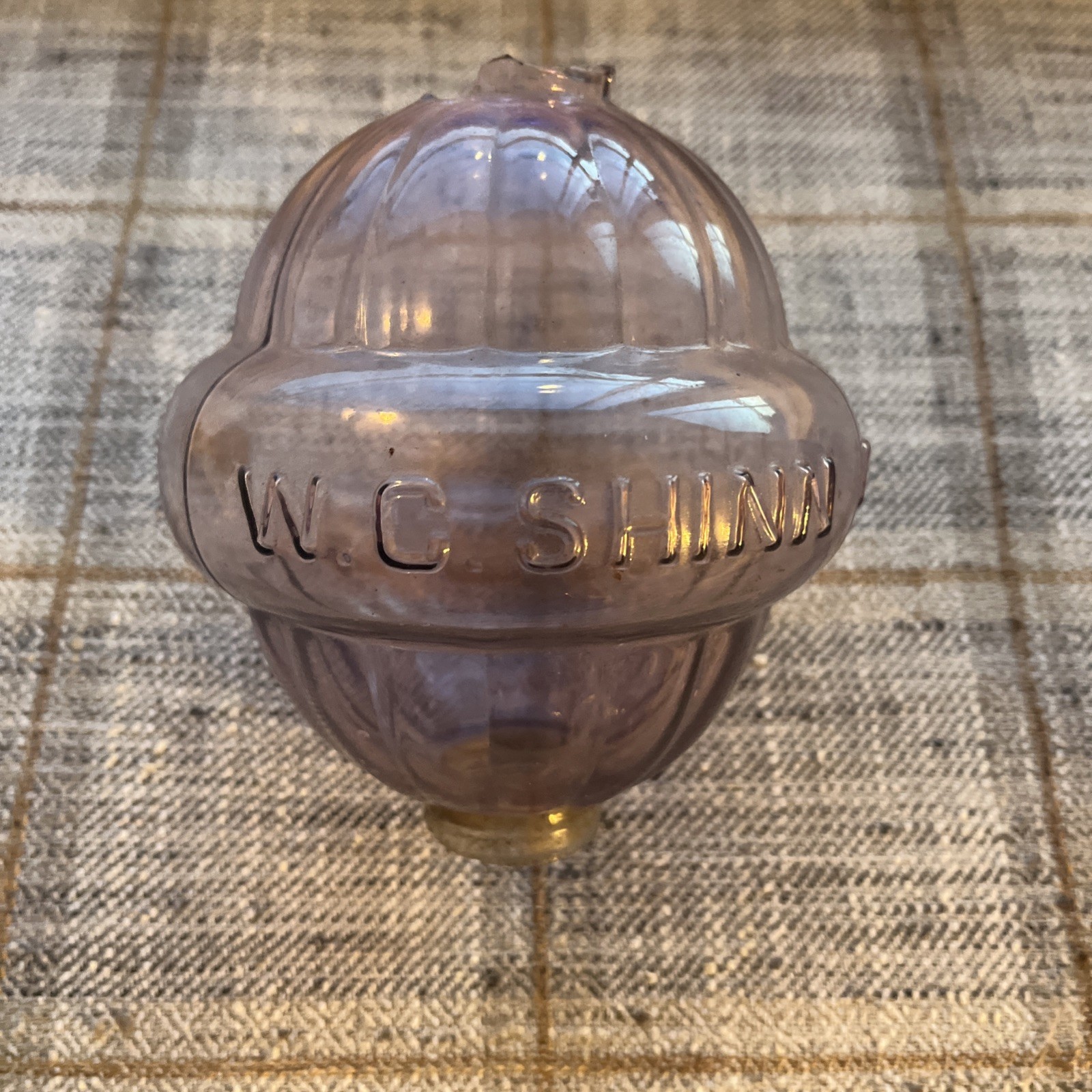 Lightning Rod Ball Purple Glass W.C. SHINN. MFG. CO.