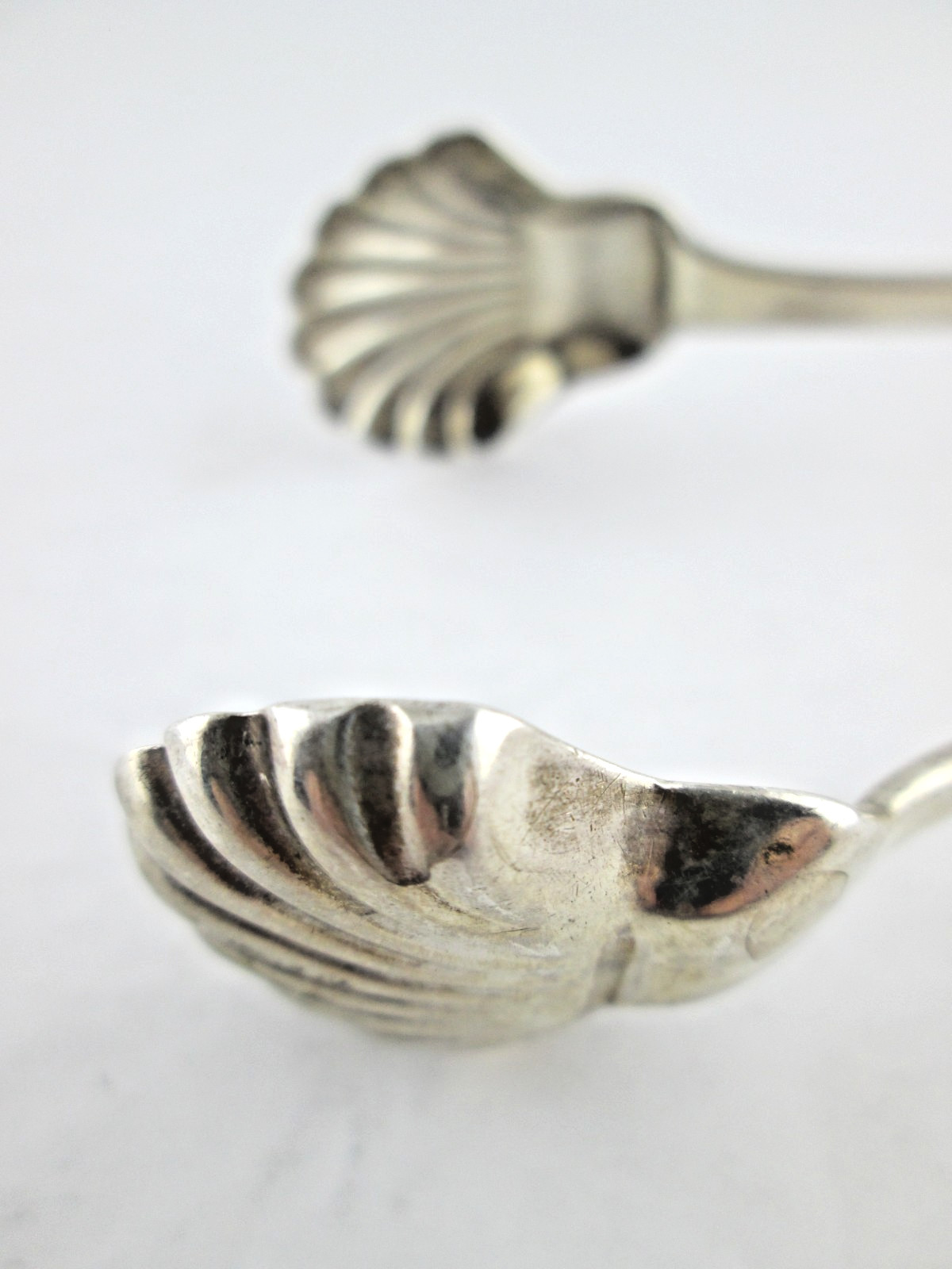 Antique Large Pair 19th C. American AUGUSTUS MATHEY Coin Silver Tongs
